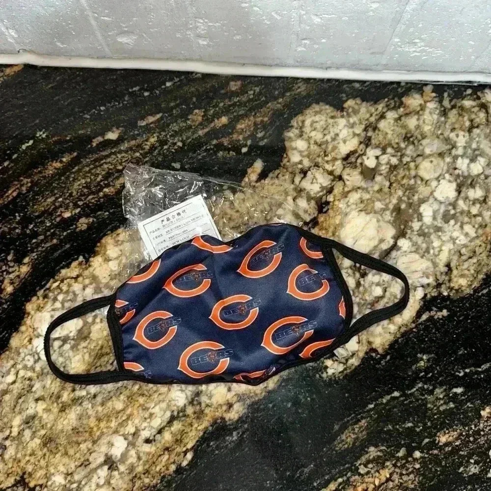 Chicago Bears Face Mask, One Size, Navy and Orange NEW!